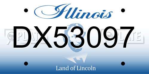 DX53097 Illinois License Plate