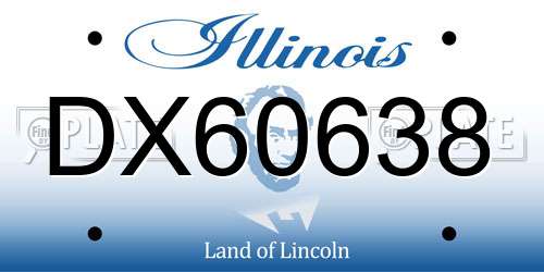 DX60638 Illinois License Plate