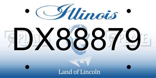 DX88879 Illinois License Plate