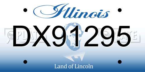 DX91295 Illinois License Plate
