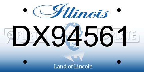 DX94561 Illinois License Plate