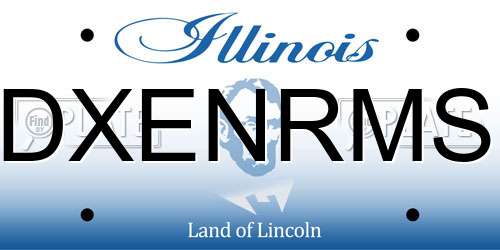 DXENRMS Illinois License Plate