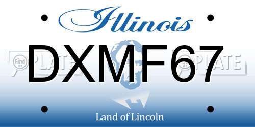 DXMF67 Illinois License Plate