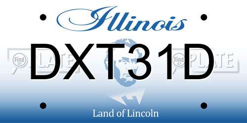 DXT31D Illinois License Plate