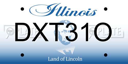 DXT31O Illinois License Plate