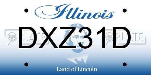 DXZ31D Illinois License Plate