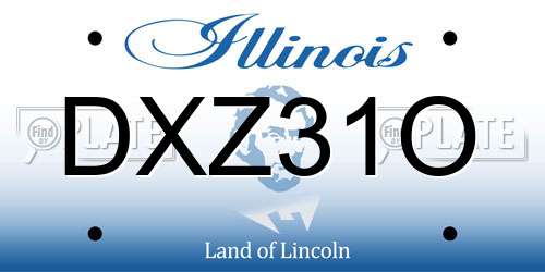 DXZ31O Illinois License Plate