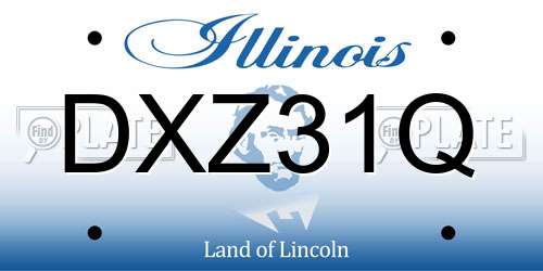 DXZ31Q Illinois License Plate