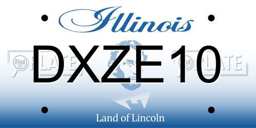 DXZE10 Illinois License Plate
