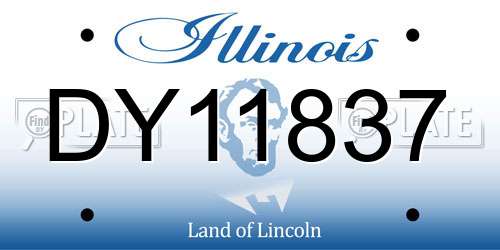 DY11837 Illinois License Plate