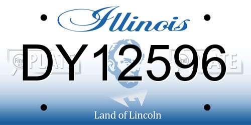DY12596 Illinois License Plate