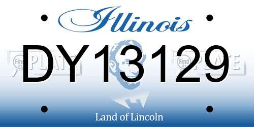 DY13129 Illinois License Plate