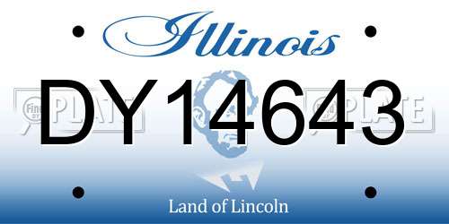 DY14643 Illinois License Plate