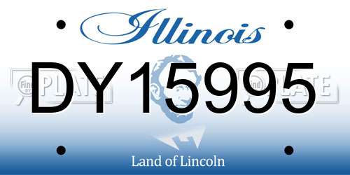 DY15995 Illinois License Plate