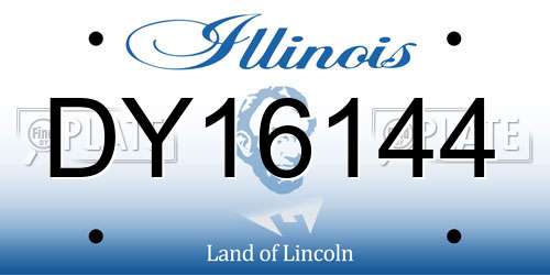 DY16144 Illinois License Plate