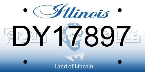 DY17897 Illinois License Plate