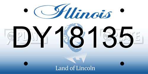 DY18135 Illinois License Plate