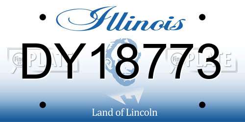 DY18773 Illinois License Plate
