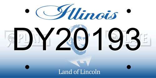 DY20193 Illinois License Plate