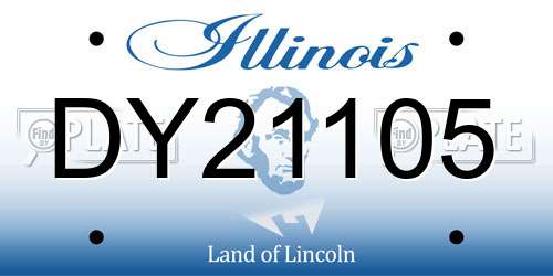 DY21105 Illinois License Plate