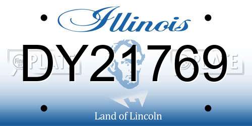 DY21769 Illinois License Plate