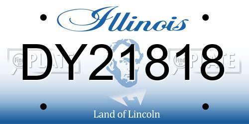 DY21818 Illinois License Plate