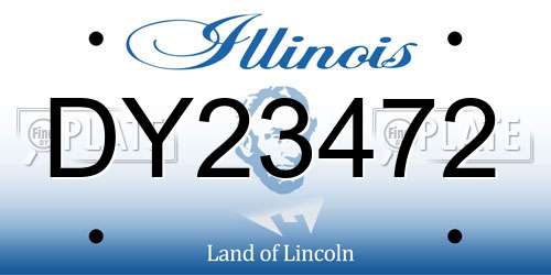 DY23472 Illinois License Plate