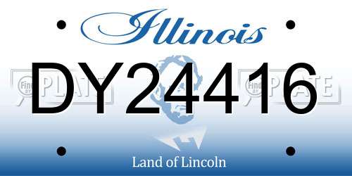 DY24416 Illinois License Plate