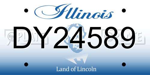 DY24589 Illinois License Plate
