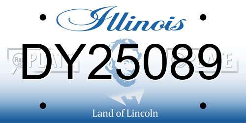 DY25089 Illinois License Plate