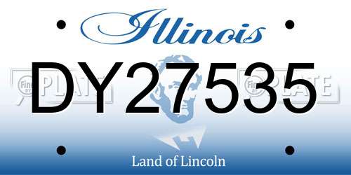 DY27535 Illinois License Plate