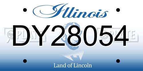 DY28054 Illinois License Plate