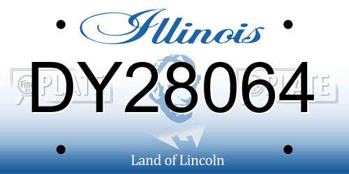 DY28064 Illinois License Plate