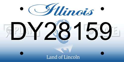 DY28159 Illinois License Plate