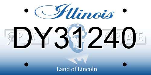 DY31240 Illinois License Plate