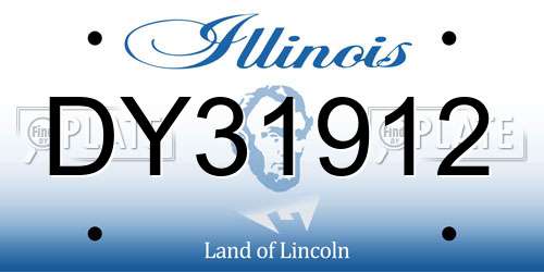 DY31912 Illinois License Plate
