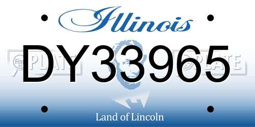 DY33965 Illinois License Plate