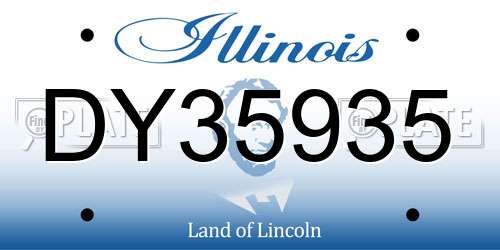 DY35935 Illinois License Plate