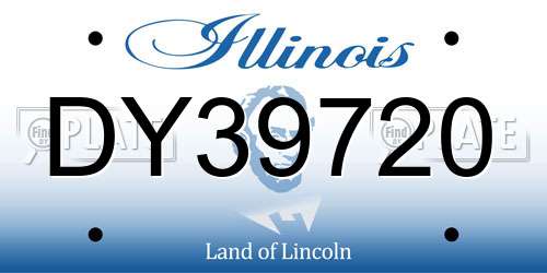 DY39720 Illinois License Plate
