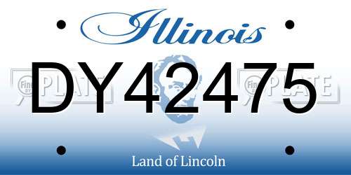 DY42475 Illinois License Plate