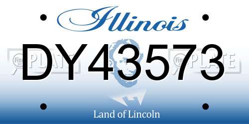 DY43573 Illinois License Plate