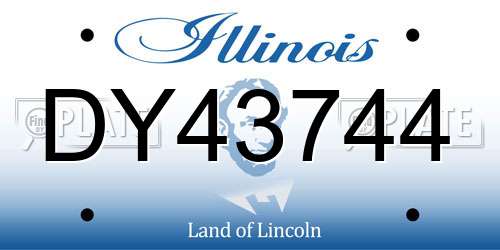 DY43744 Illinois License Plate