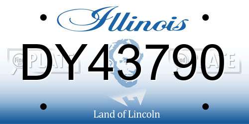 DY43790 Illinois License Plate