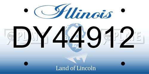 DY44912 Illinois License Plate