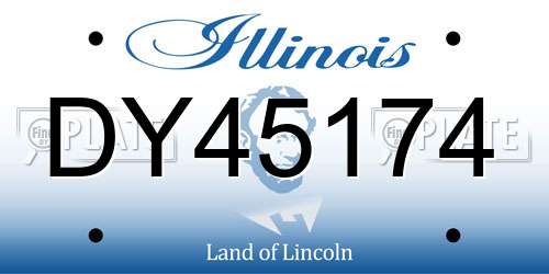 DY45174 Illinois License Plate