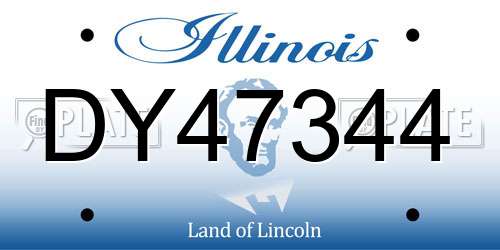 DY47344 Illinois License Plate