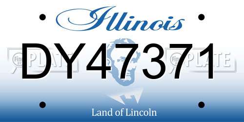 DY47371 Illinois License Plate