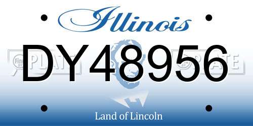 DY48956 Illinois License Plate