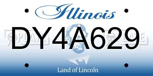 DY4A629 Illinois License Plate