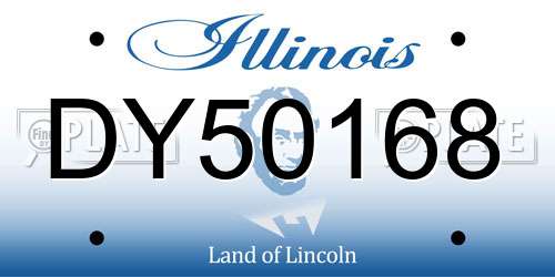 DY50168 Illinois License Plate